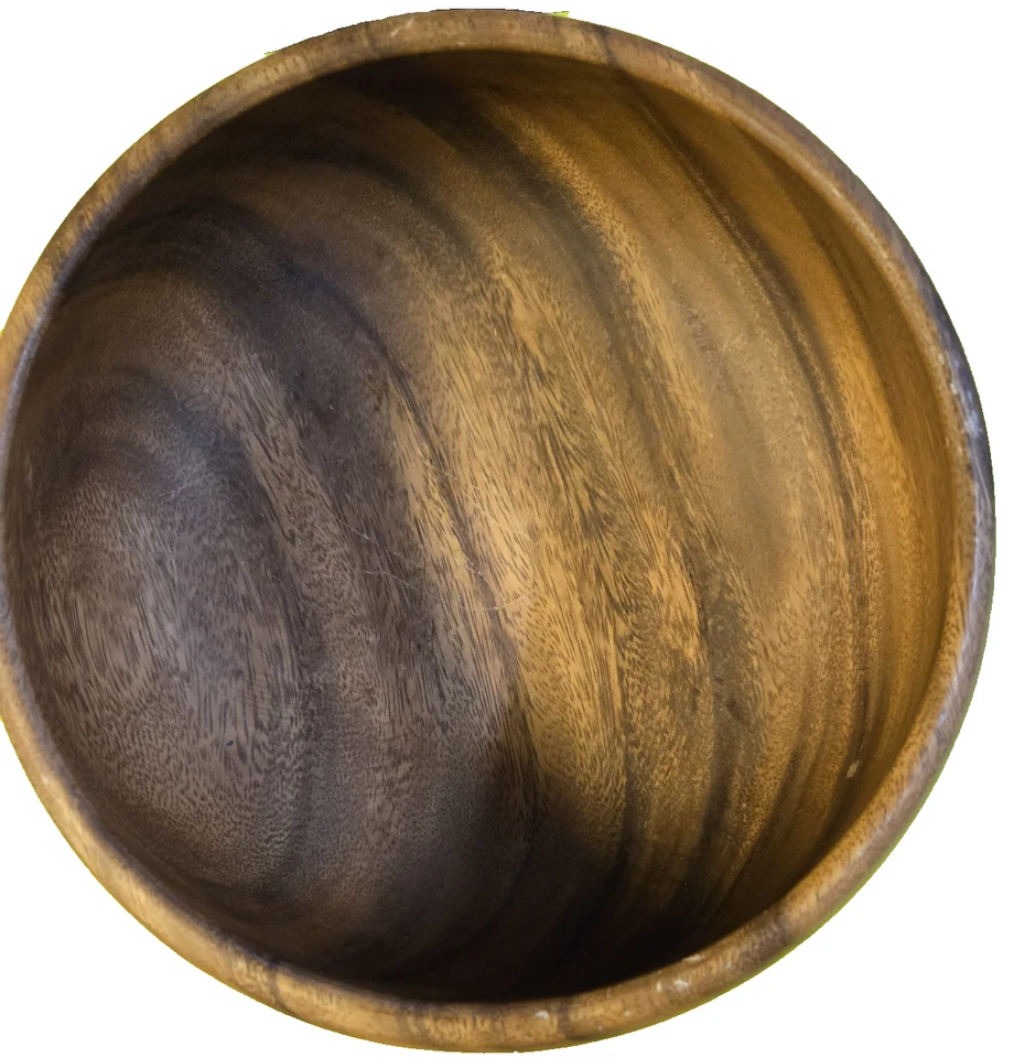 Crate and Barrel Tondo 8.5" Acacia Wood Salad Serving Bowl  - Image 2 of 4