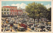 Bowling Green Kentucky "Busy Day in Bowling Green" Scene Hand Colored  PC U3736