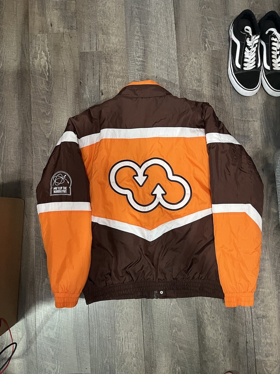 Zara Flip the Narrative Brown & Orange Y2K Jacket - Men's