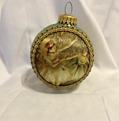 Master's on Silk Christmas Ornament Two Dancers Beautiful!