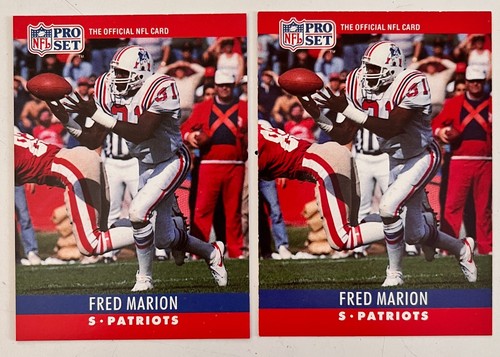 1990 Pro Set Fred Marion #204 "Ghost" Belt Visible Variation Transition? ERROR