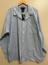 Polo Ralph Lauren Mens Size XL Sleep Shirt PJS Blue Striped Pajama Sleepwear