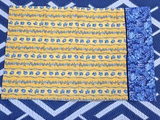 Handmade pillowcase standard size cotton summer Spring yellow flowers floral