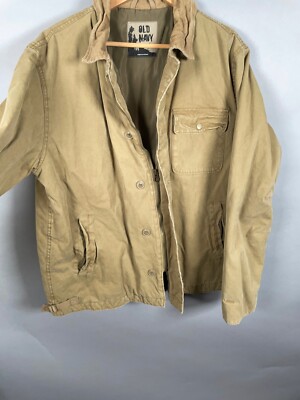 ジャケット・アウター OLD NAVY 00s Zip up Wool Jacket Brown L Old Navy Lined Zip Up Work Jacket Adult Large Light Brown Workwear