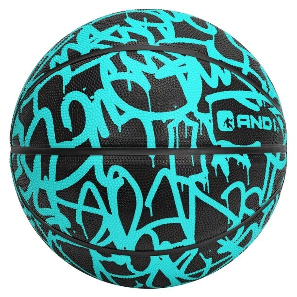 希少 AND1 青 ブルー basketball バスケットボール ストリート AND1 Graffiti Printed Rubber Basketball- Intermediate Size
