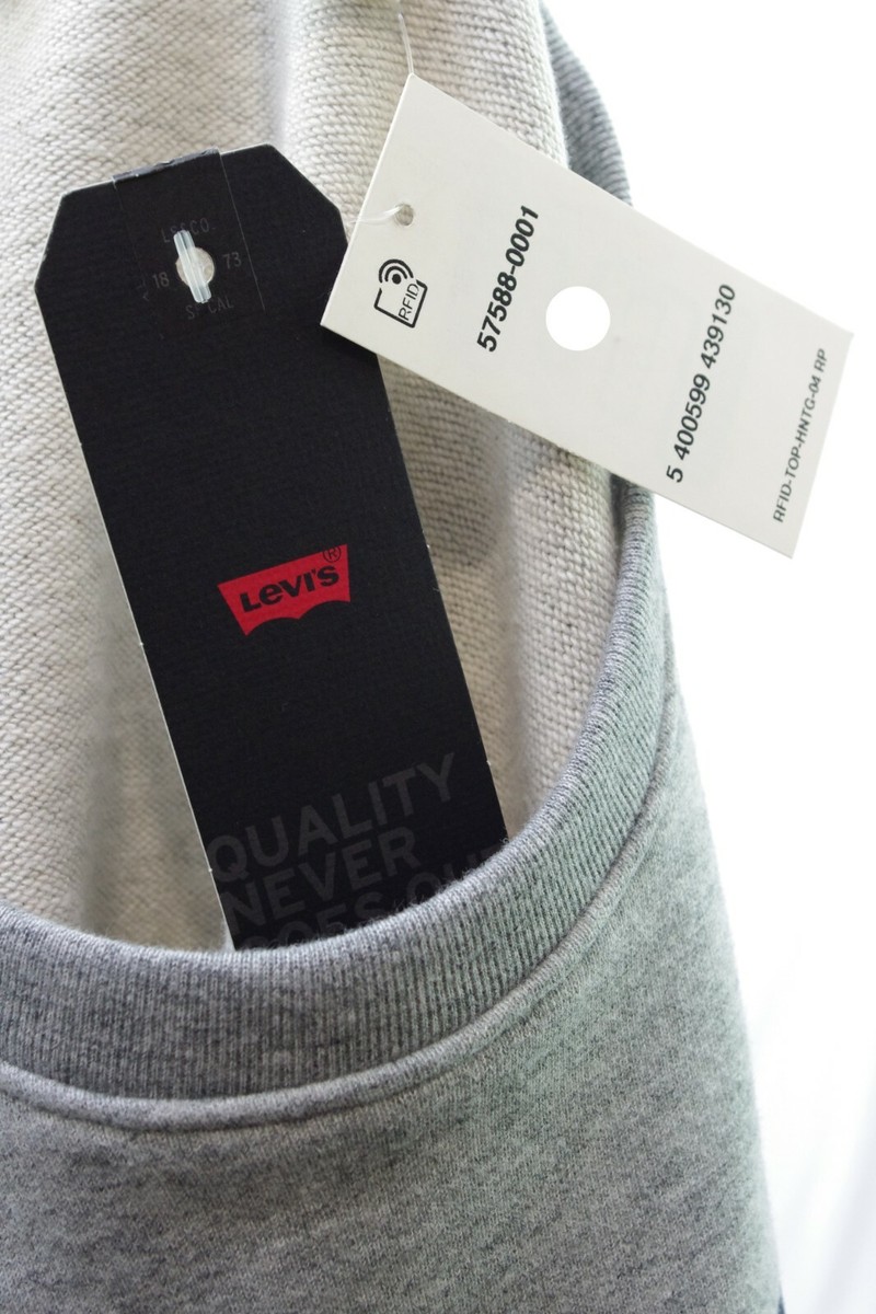 Sweat Oversize Femme Levi's, Gris Moyen, Taille M (UK 14), Coton