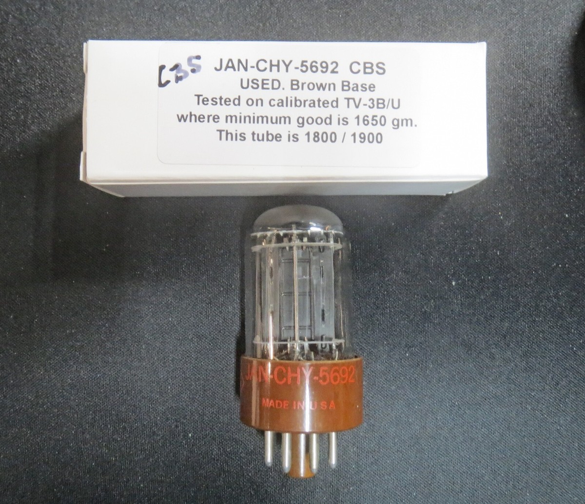 JAN-CHY-5692, CBS-HYTRON BRAND. HIGH QUALITY 6SN7 JAN-CHY-5692, CBS-HYTRON BRAND. HIGH QUALITY 6SN7
