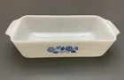 Vintage Anchor Hocking Fire-King 441 Blue Flowers Pattern 1 qt Loaf Pan Dish