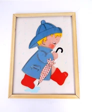 Vintage Young Idea Original by Irmi Nursery Picture 3D "Rainy Day"