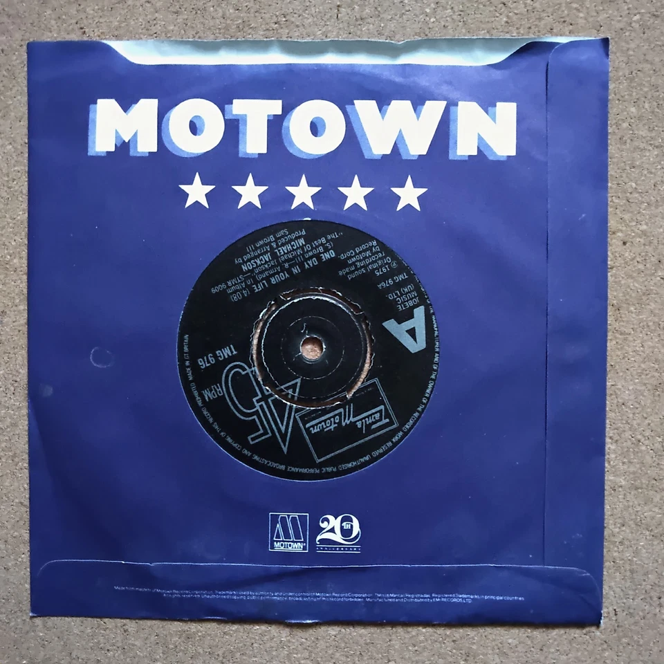 MICHAEL JACKSON - ONE DAY IN YOUR life/Take me back 1975 - Image 2 of 2