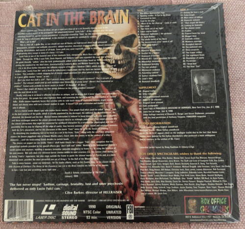 EINE KATZE IM GEHIRN Laserdisc italienischer Horror Lucio Fulci seltener Gore klassischer ZOMBIE - Bild 2 von 2