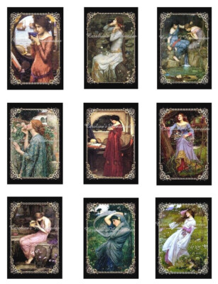 J W Waterhouse Ladies A Designer MULTI-SIZE SET Cotton Fabric Quilt Block