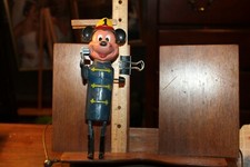 Vintage Walt Disney Wind-Up Fireman Mickey Mouse For Parts or Repairs