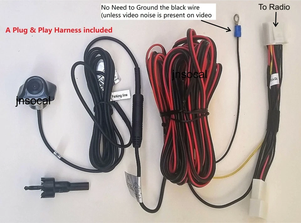 Kit de cámara de visión trasera de reversa para (2012, 2013, 2014) Toyota Prius, Prius C, Camry  Foto 2 de 4