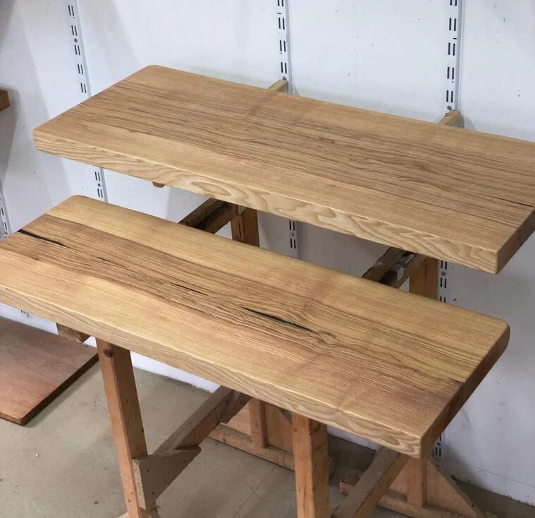 Waschtischplatte Waschtisch Waschtischkonsole Ablage, ESCHE, Massiv-Holz, Unikat - Bild 4 von 4