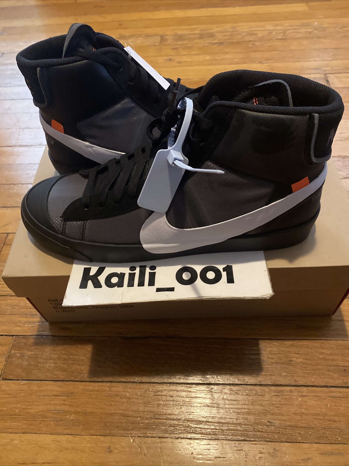 The 10: Nike Blazer MID Size 13 Grim Reaper AA3832-001 OFF WHITE THE TEN OW C image 4