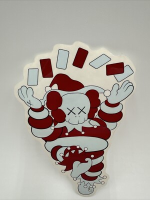 Kaws Original Fake Clown Chum Sticker Red White Brand New | eBay
