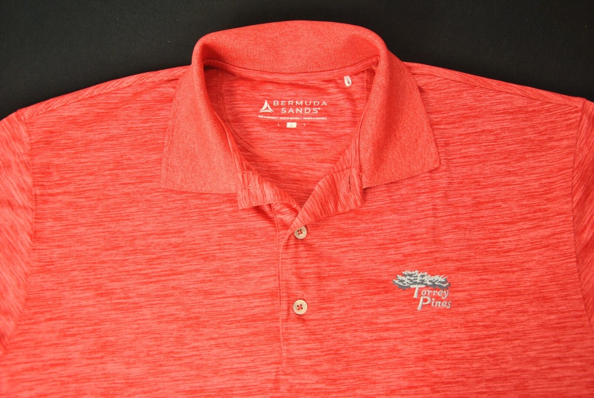 Torrey Pines Golf Polo Shirt Bermuda Sands Men's L Large 3624T | eBay