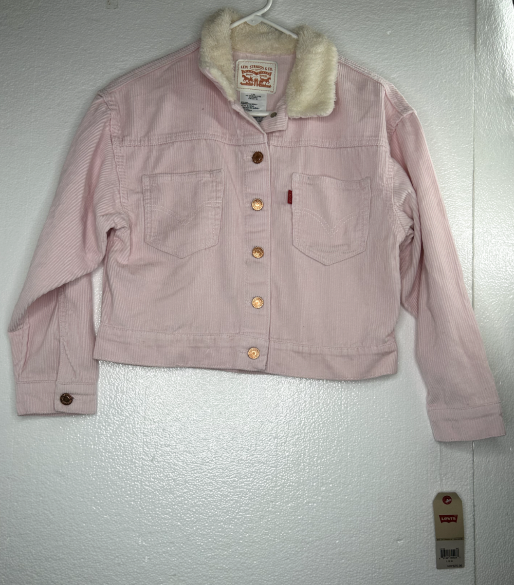 Levi's Little Girls' Oversized Corduroy Fleece Collar Trucker - Main Image