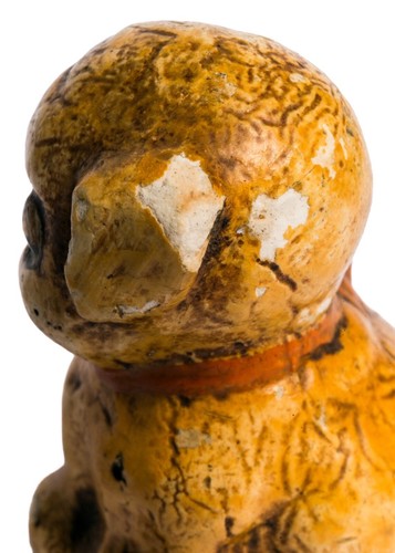 Antique / Vintage Hubley Style Bulldog Puppy w Bow Figurine Paperweight — READ - Picture 6 of 12