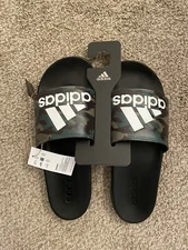 Adidas GW9647 Adilette Comfort Slides, Camo, 13, Free Shipping!