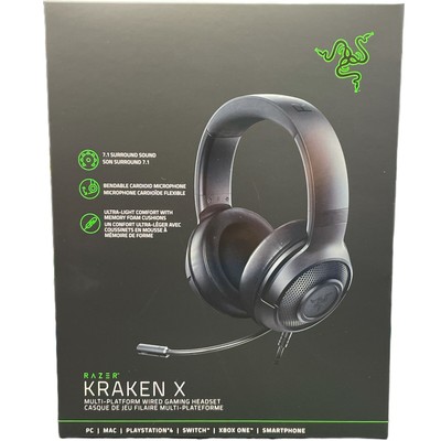 Razer Kraken X Wired Gaming Headset 7.1 Surround Sound PC MAC PS4 SWITCH  XBOX1 | eBay