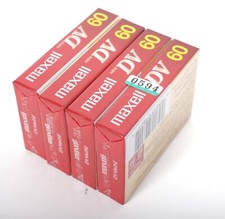 Lot of 4 Maxell Mini DV 60 tapes new old stock sealed 0594 DVM60SE