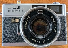 Minolta Hi-Matic E 35mm Camera  Rokkor-QF 40mm f/1.7 Lens