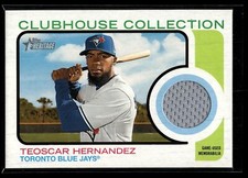 2022 HERITAGE CLUBHOUSE COLLECTION JERSEY RELIC TEOSCAR HERNANDEZ BLUE JAYS