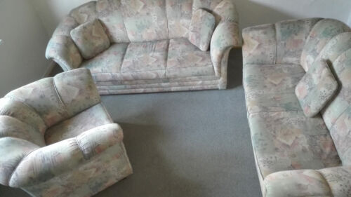 Large + Comfortable Sofa Set 3/2/1 = High Arm Backrest Transport Possible