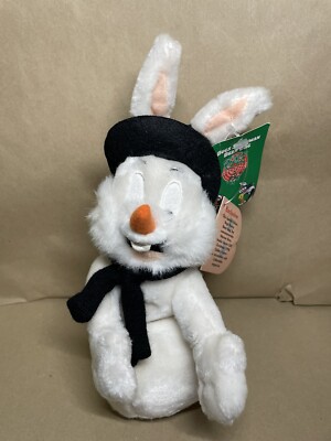 Bugs Bunny Schneemann Sitzsack Plüschtier. Vintage Weihnachten 1998 Warner Bros 10''