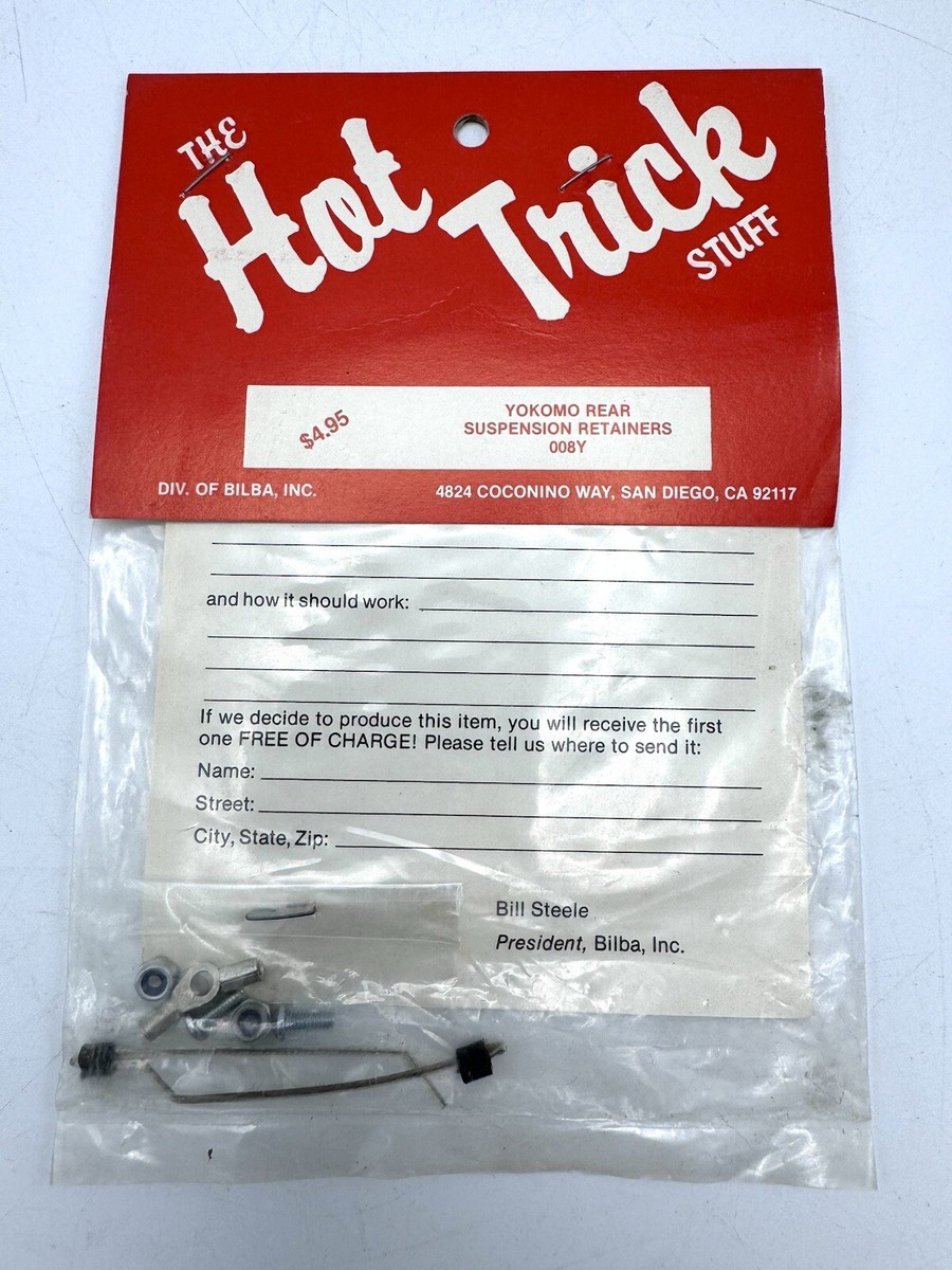 RARE NOS Hot Trick Stuff # 008Y Yokomo Rear Suspension Retainers
