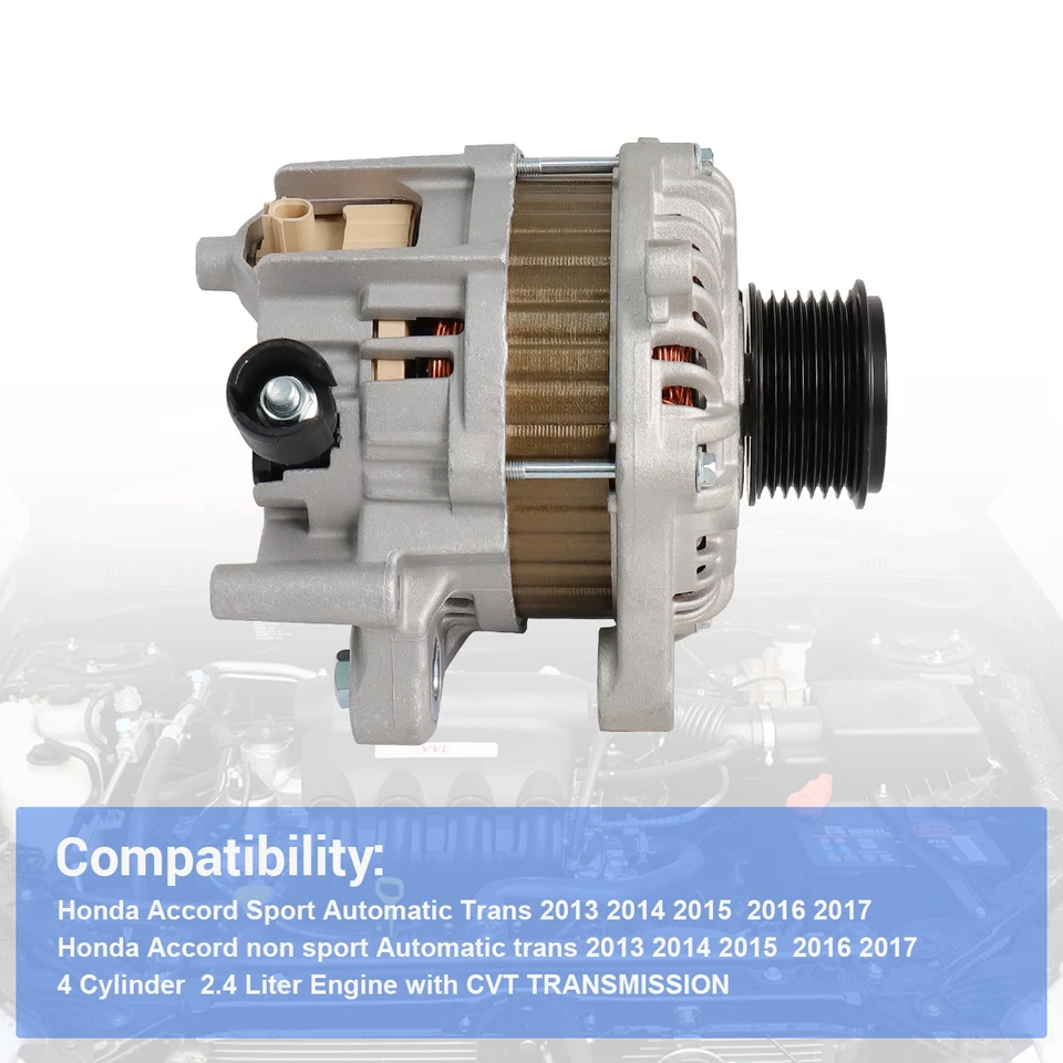 Alternator For 2013 2014 2015 16 2017 Honda Accord L4 2.4L Automatic 14489 11999 Foto 2 de 4