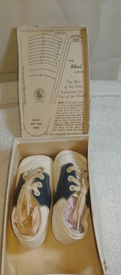Antique Mrs. Day's Ideal Baby Shoes In Box size 1 Leather Danvers Mass 1940s MA