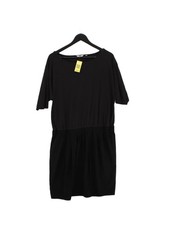 Uniqlo A-Line Midi Dress L in Black