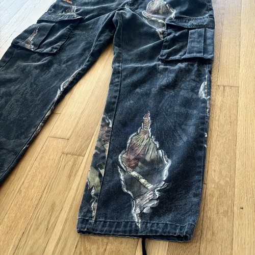 Vintage Mossy Oak Camo Cargo Pants Y2K Black XL RARE! Camouflage, Size XL, $33.99 - Photo 3