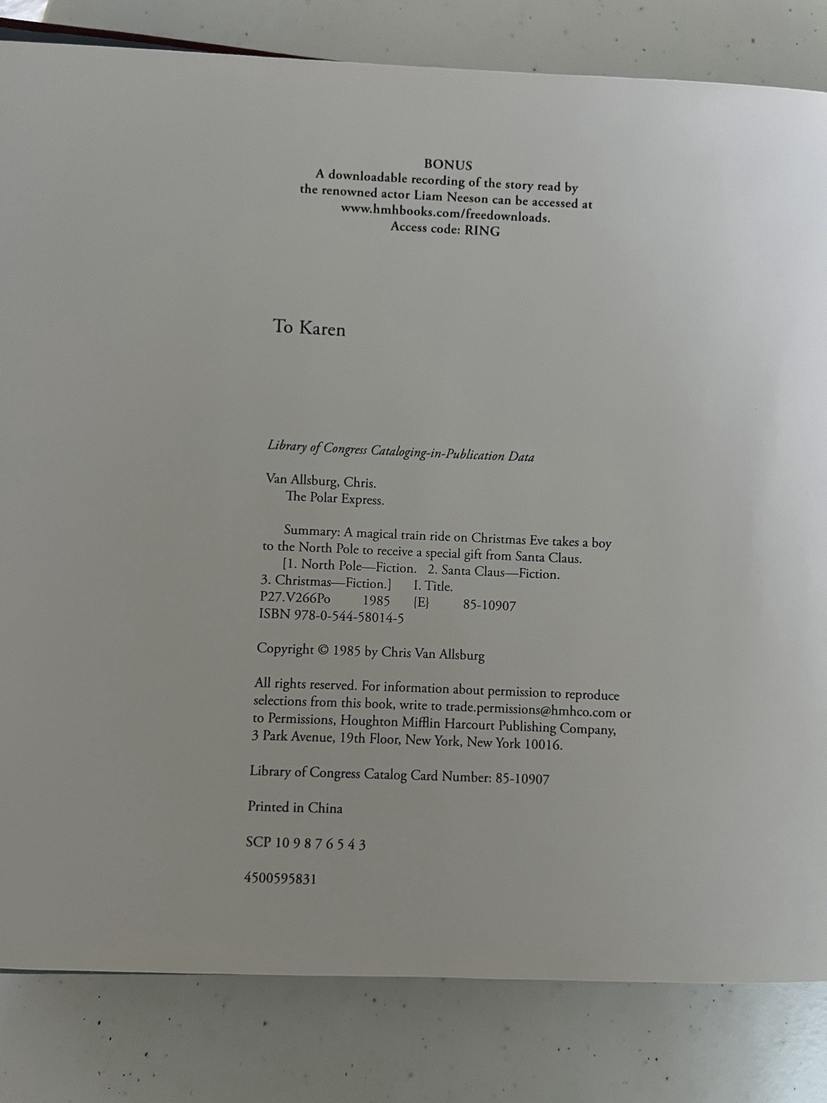 The Polar Express Hardcover Book Chris Van Allsburg Caldecott Medal thumbnail 3