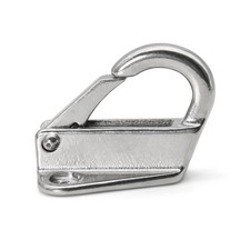 2PCS 316 Stainless Steel Spring Locked Fender Hook Marine Boat Snap Pad Eye