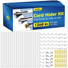 Cable Raceway Kit 1260in White - Wire Covers ...