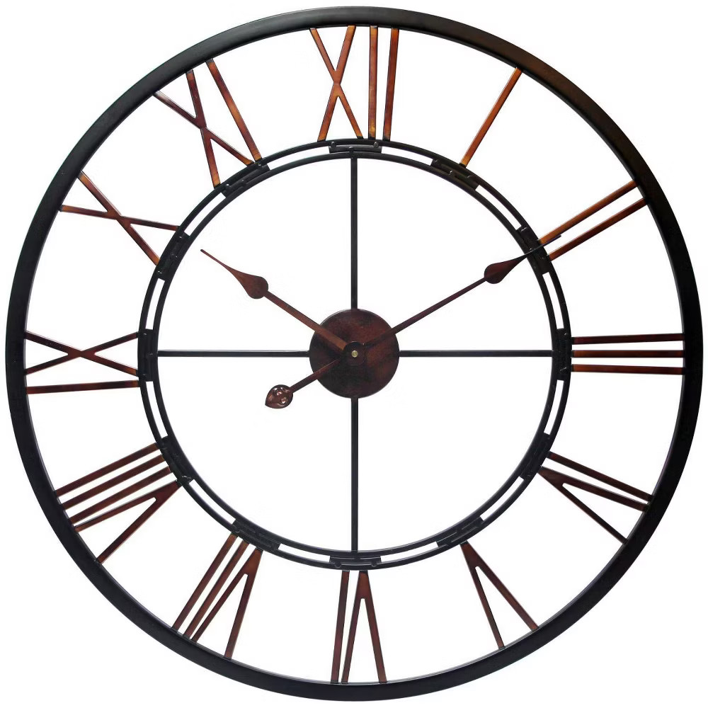 Infinity Instruments 28 " Metal Fusion Wall Clock Black : Modern Analog Indoor photo Infinity Instruments 28 " Metal Fusion Wall Clock Black : Modern Analog Indoor photo