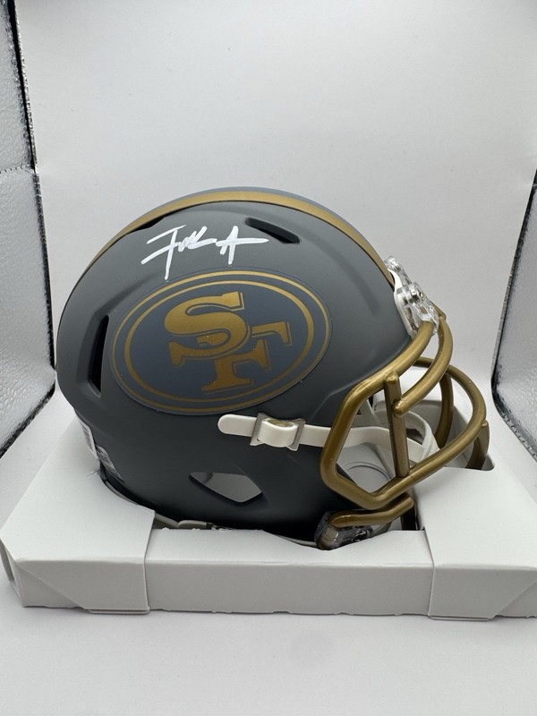 Frank Gore Slate Signed San Francisco 49ers Riddell Slate Collection Mini Helmet
