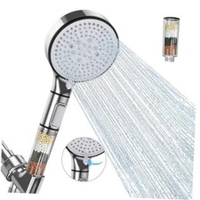 Filtered Shower Head with Handheld, 6-Spray High Pressure Shower Head to Silver