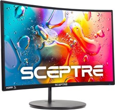 Curved 24-inch Gaming Monitor 1080p R1500 98 sRGB HDMI x2 VGA Build-in Speakers