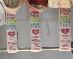 NWOT Vtg 07 Victoria&rsquo;s Secret PINK Cherry 3pc Bikini Set Mix Match T/B=S/M