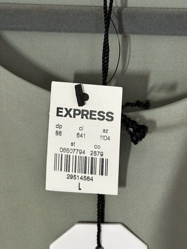 Express Green Body Contour Compression High Neck Body Suit Women’s Size L. NWT - Picture 4 of 12