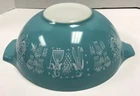 Vintage Pyrex Amish Butterprint Turquoise Cinderella bowl  444 4.0 QT