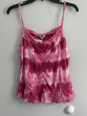 NWT True Craft Pink Tie Dye Tank/Cami Junior's Size Medium