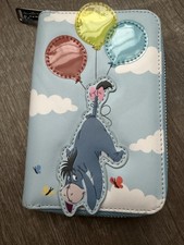 Loungefly Disney Winnie The Pooh Eeyore Zipper Wallet Balloons NWOT