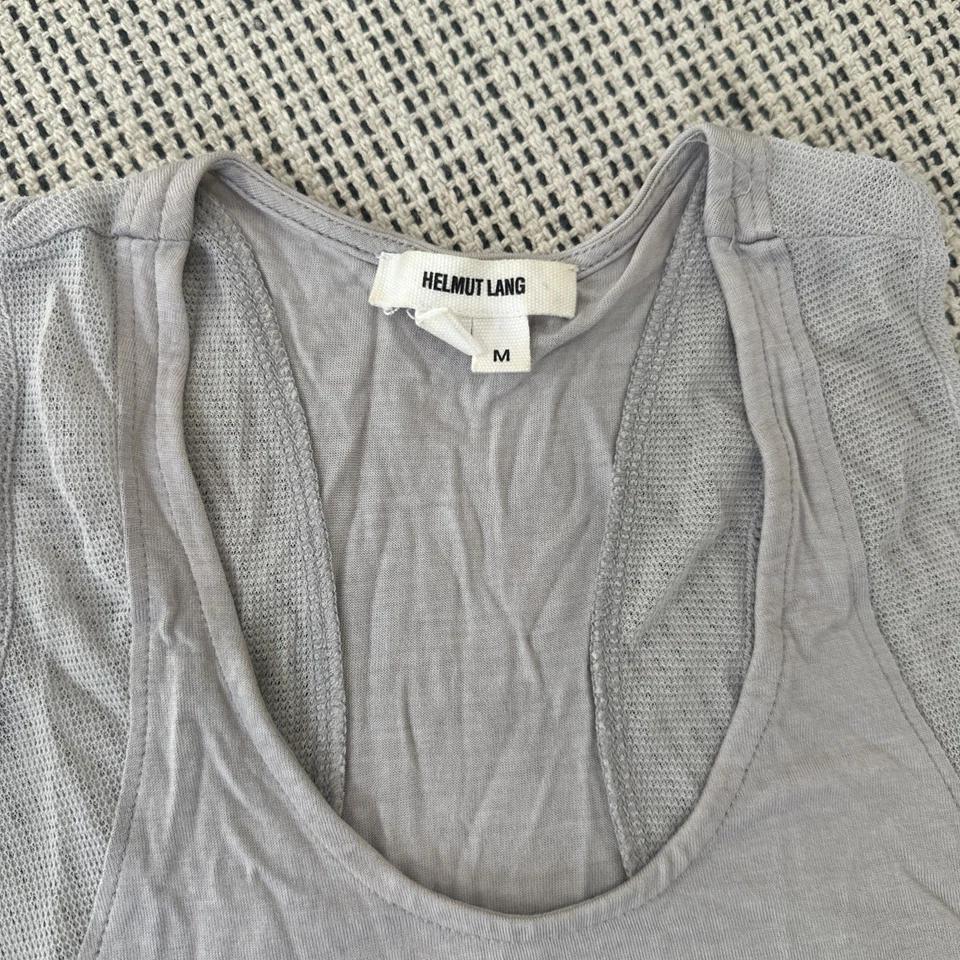 Camiseta sin mangas asimétrica Helmut Lang talla M gris claro Foto 2 de 4