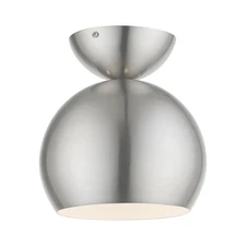 Livex Lighting - Stockton - 1 Light Globe Semi-Flush Mount In Industrial